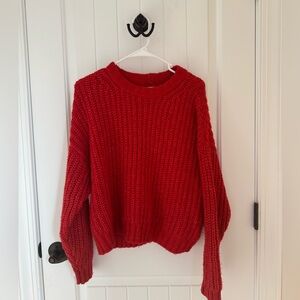 american eagle red sweater